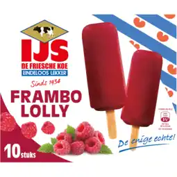 Dekamarkt De Friesche Koe Frambo ijs lolly aanbieding