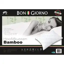 Dekamarkt Bon Giorno Bamboe hoofdkussen 60 x 70 cm aanbieding