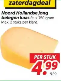 Dekamarkt Noord Hollandse jong belegen kaas aanbieding
