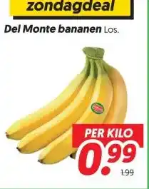 Dekamarkt Del Monte bananen aanbieding