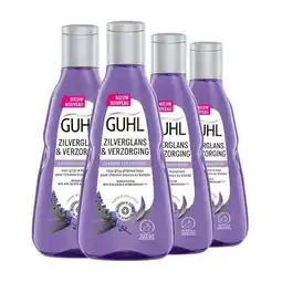 Bol.com Guhl Zilverglans & Verzorging Shampoo - 4 x 250 ml - Voordeelverpakking aanbieding