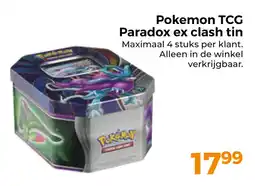 Trekpleister Pokemon TCG Paradox ex clash tin aanbieding