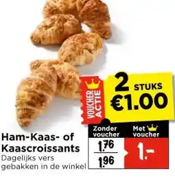 Vomar Voordeelmarkt Ham-Kaas- of Kaascroissants aanbieding