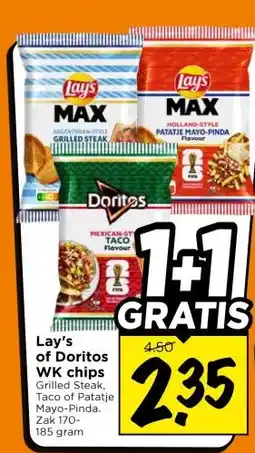 Vomar Voordeelmarkt Lay's of Doritos WK chips aanbieding