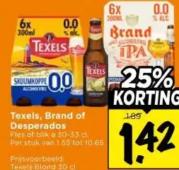 Vomar Voordeelmarkt Texels, Brand of Desperados aanbieding