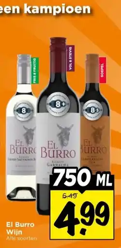 Vomar Voordeelmarkt El Burro Wijn aanbieding