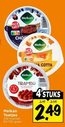 Vomar Voordeelmarkt Melkan Toetjes aanbieding