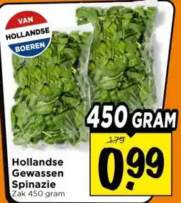 Vomar Voordeelmarkt Hollandse Gewassen Spinazie aanbieding
