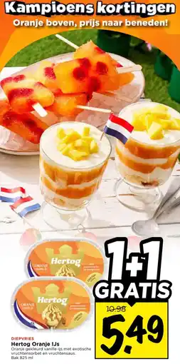 Vomar Voordeelmarkt DIEPVRIES Hertog Oranje IJs aanbieding