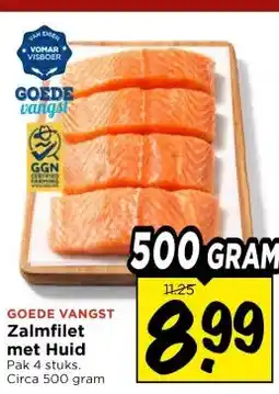 Vomar Voordeelmarkt GOEDE VANGST Zalmfilet met Huid aanbieding