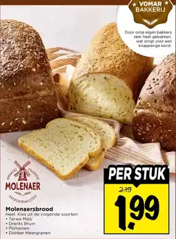 Vomar Voordeelmarkt Molenaersbrood aanbieding