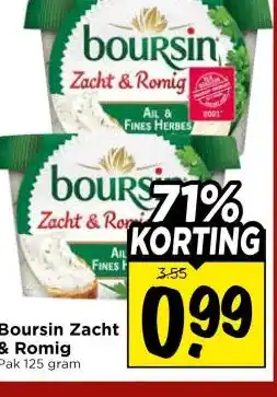 Vomar Voordeelmarkt Boursin Zacht & Romig aanbieding