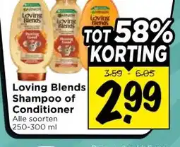 Vomar Voordeelmarkt Loving Blends Shampoo of Conditioner aanbieding