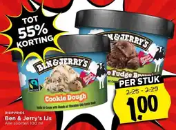 Vomar Voordeelmarkt DIEPVRIES Ben & Jerry's IJs aanbieding
