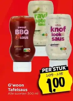 Vomar Voordeelmarkt G'woon Tafelsaus aanbieding