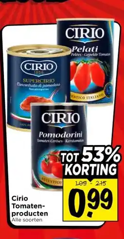 Vomar Voordeelmarkt Cirio Tomaten- producten aanbieding