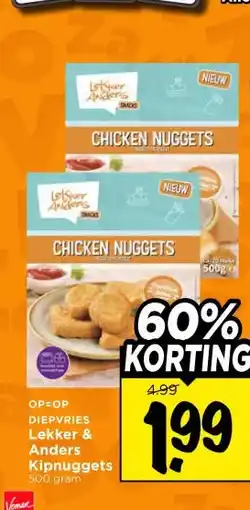 Vomar Voordeelmarkt DIEPVRIES Lekker & Anders Kipnuggets aanbieding