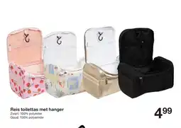 Zeeman Reis toilettas met hanger aanbieding