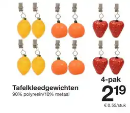Zeeman Tafelkleedgewichten 90% polyresin/10% metaal aanbieding