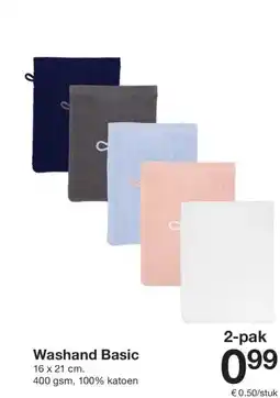Zeeman Washand Basic aanbieding