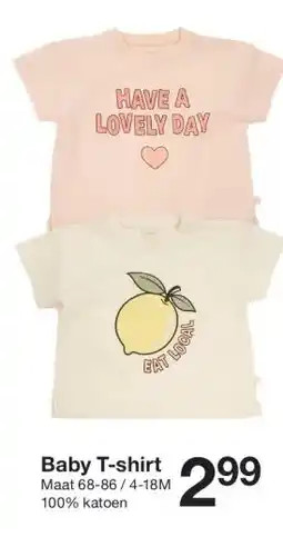 Zeeman Baby T-shirt aanbieding