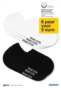 Zeeman Dames en heren perfect footies aanbieding