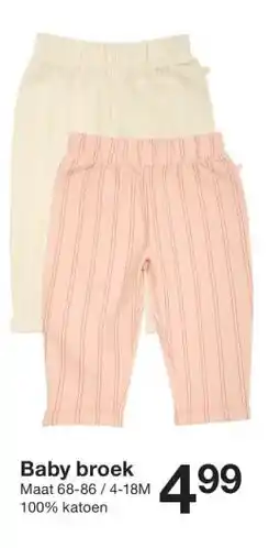 Zeeman Baby broek aanbieding