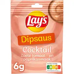 Jumbo Lay's Dipsaus Cocktail Zoete Tomaat-en Paprikasmaak 6 gr aanbieding