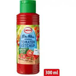 Jumbo Hela Tomaten Ketchup zonder toegevoegde suikers 300 ml aanbieding