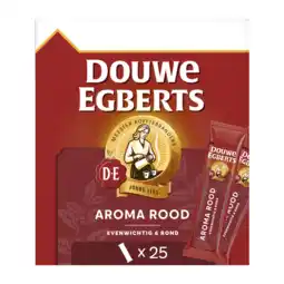 Jumbo Douwe Egberts Aroma Rood Sticks Oploskoffie 25 stuks aanbieding