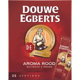 Jumbo Douwe Egberts Aroma Rood Sticks Oploskoffie 25 stuks aanbieding