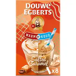 Jumbo Douwe Egberts Verwenkoffie Lekker warm of koud Latte Salted Caramel 8 x 17,8 g aanbieding