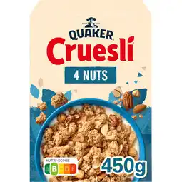 Jumbo Quaker Cruesli 4 Noten Ontbijtgranen 450 gr aanbieding
