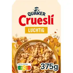 Jumbo Quaker Cruesli Luchtig Ontbijtgranen 375 gr aanbieding