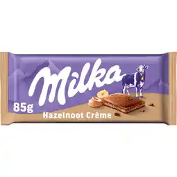 Jumbo Milka Melkchocolade Hazelnoot Crème 85 g aanbieding
