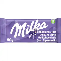 Jumbo Milka Chocoladereep Alpenmelk 90g aanbieding