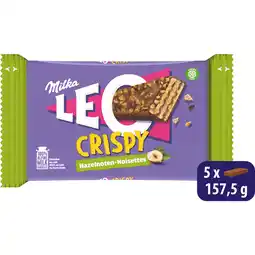 Jumbo Milka LEO Crispy Hazelnoot (5x31g) 155g aanbieding
