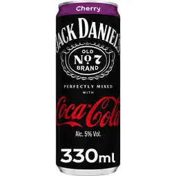 Jumbo Jack Daniel's Perfectly Mixed with Coca-Cola Cherry 330 ml aanbieding
