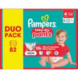 Jumbo Pampers Baby-Dry Pants Maat 4, 82 Luierbroekjes aanbieding