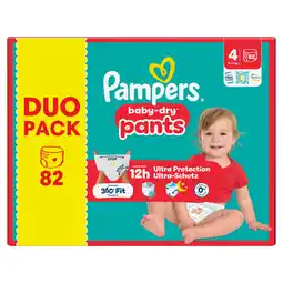 Jumbo Pampers Baby-Dry Pants Maat 4, 82 Luierbroekjes aanbieding