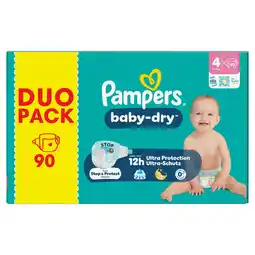 Jumbo Pampers Baby-Dry Maat 4, 90 Luiers aanbieding