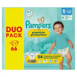 Jumbo Pampers Premium Protection Maat 5, 66 Luiers aanbieding