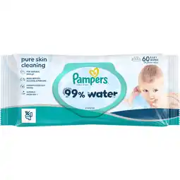 Jumbo Pampers 99% Water 60 Babydoekjes aanbieding