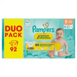 Jumbo Pampers Premium Protection Maat 3, 92 Luiers aanbieding