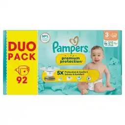 Jumbo Pampers Premium Protection Maat 3, 92 Luiers aanbieding