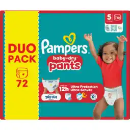 Jumbo Pampers Baby-Dry Pants Maat 5, 72 Luierbroekjes aanbieding