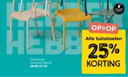 Xenos Stapelbare tuinstoel Napoli aanbieding