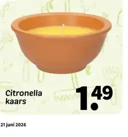 Wibra Citronella kaars aanbieding