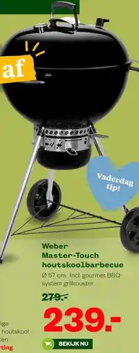 Welkoop Weber Master-Touch houtskoolbarbecue aanbieding