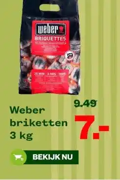 Welkoop Weber briketten 3 kg aanbieding
